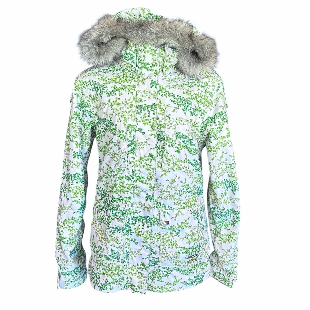Special Blend Faux Fur Winter Sport Waterproof Snowboard Ski Jacket Women M 10k